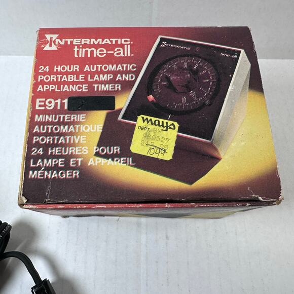 Vintage intermatic time-all programming timer model E911-16 15amp 24hr cycle - Picture 7 of 8